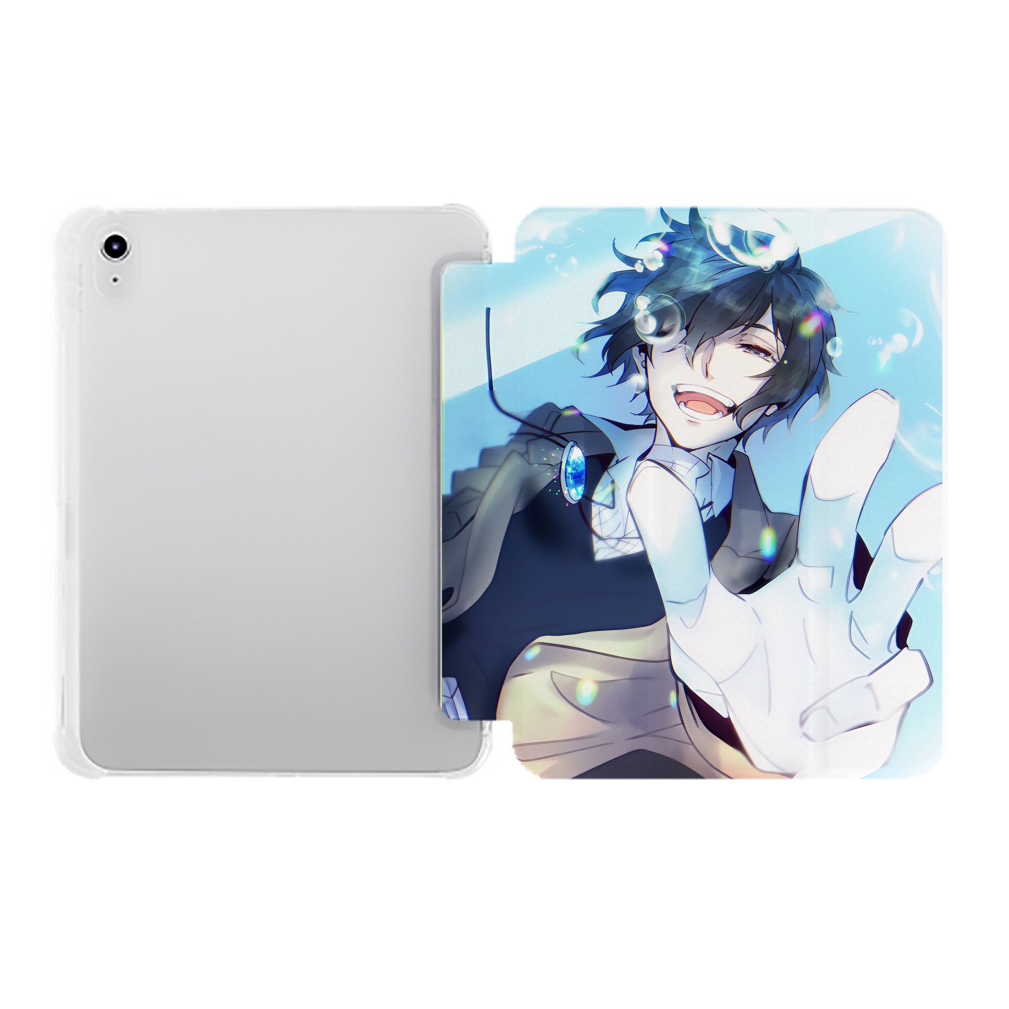 （画像用） 文豪ストレイドッグス Bungo Stray Dogs IPad ケース ペン収納付き 三つ折りスタンド PUレザー×シリコン 対応機種9.5/10.5/10.9インチ